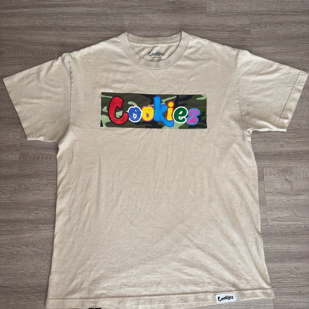 Cookies SF Beige Camo Graphic T-Shirt